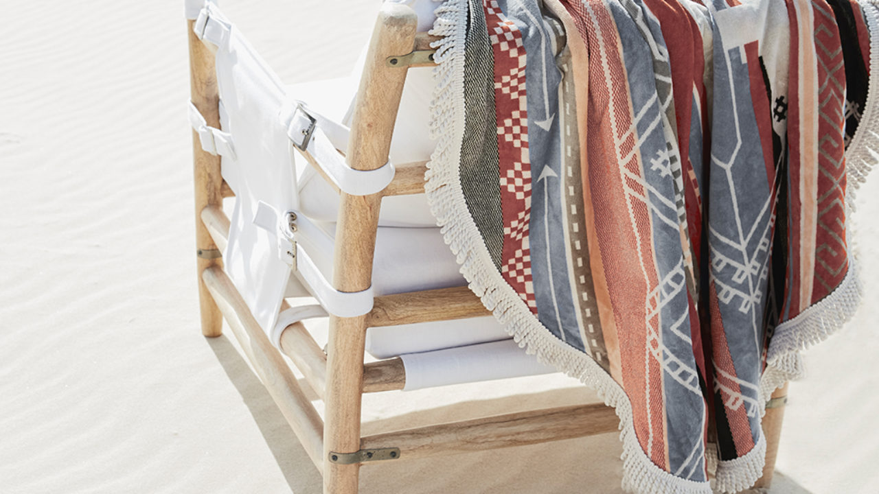 Slowtide x Cynthia Rowley Beach Towel Sea Ombre Multi  Accessories \  Categories: \ Towels Brands \ #Marki - 5 \ Slowtide