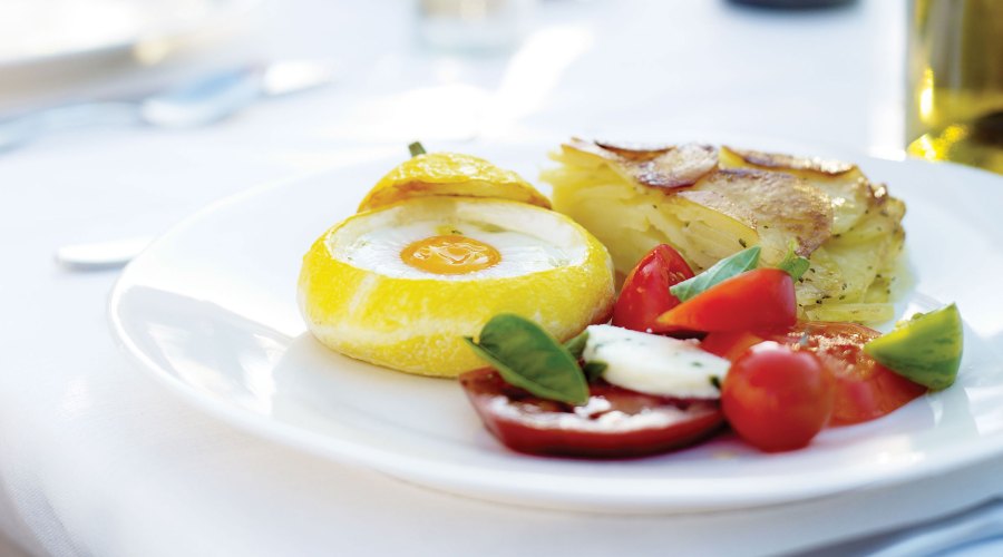 Pattypan Squash with Eggs