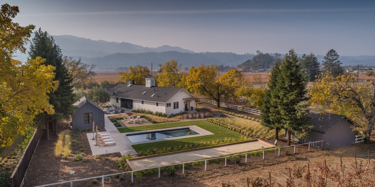 Modern Farmhouse Listing Drone Shot