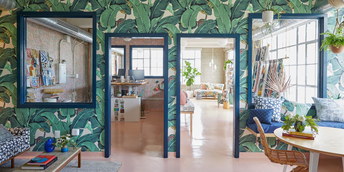 Martinique® wallpaper at the San Francisco headquarters of CW Stockwell