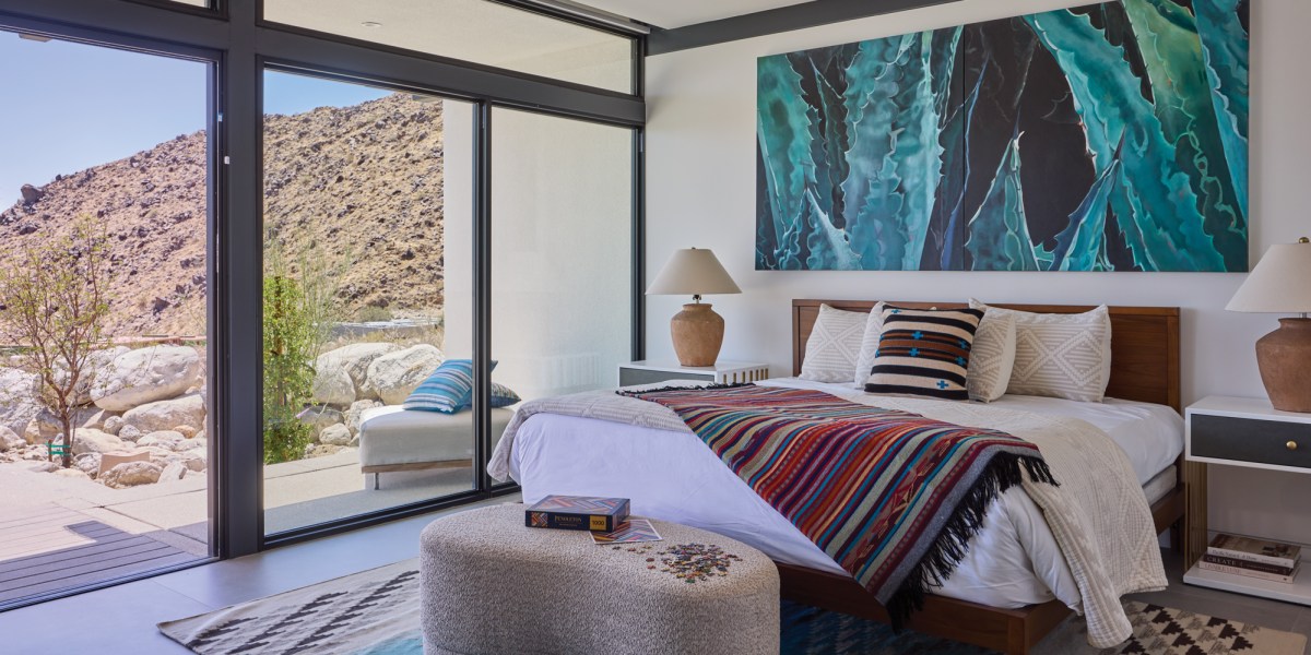 Palm Springs Bedroom with Pendleton Blanket