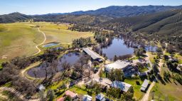 Aerial view of ranch estate