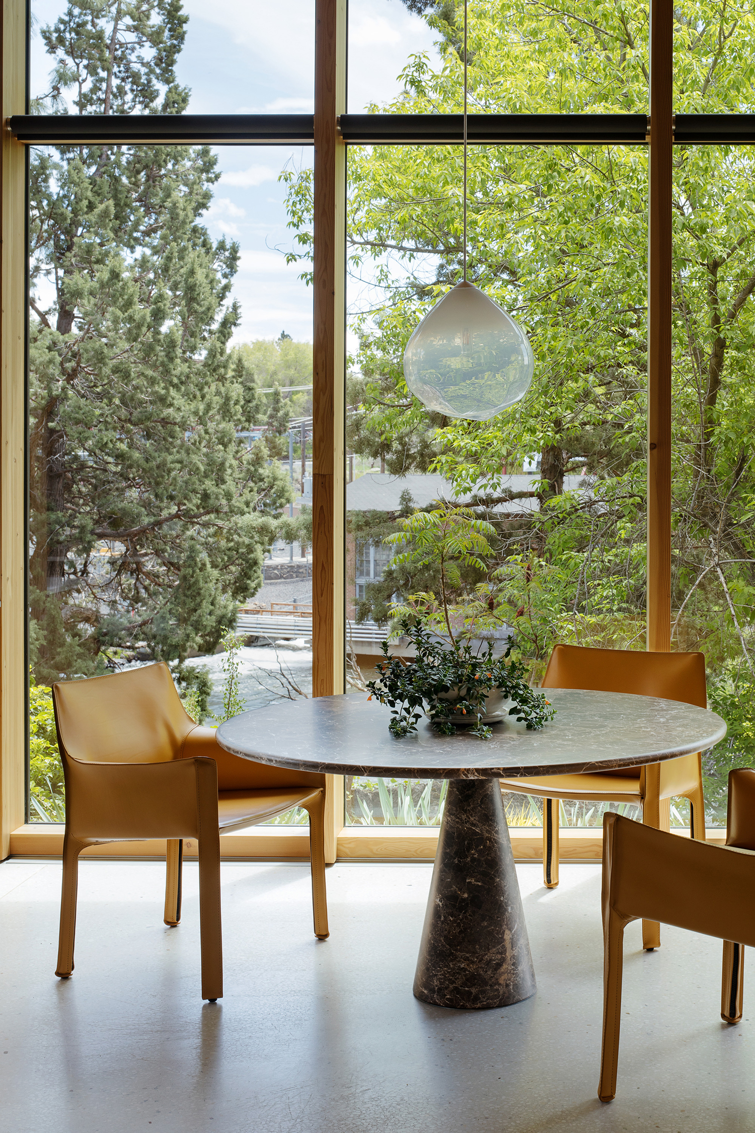 Dining Nook Primary Bedroom Riverfront Home by Hacker