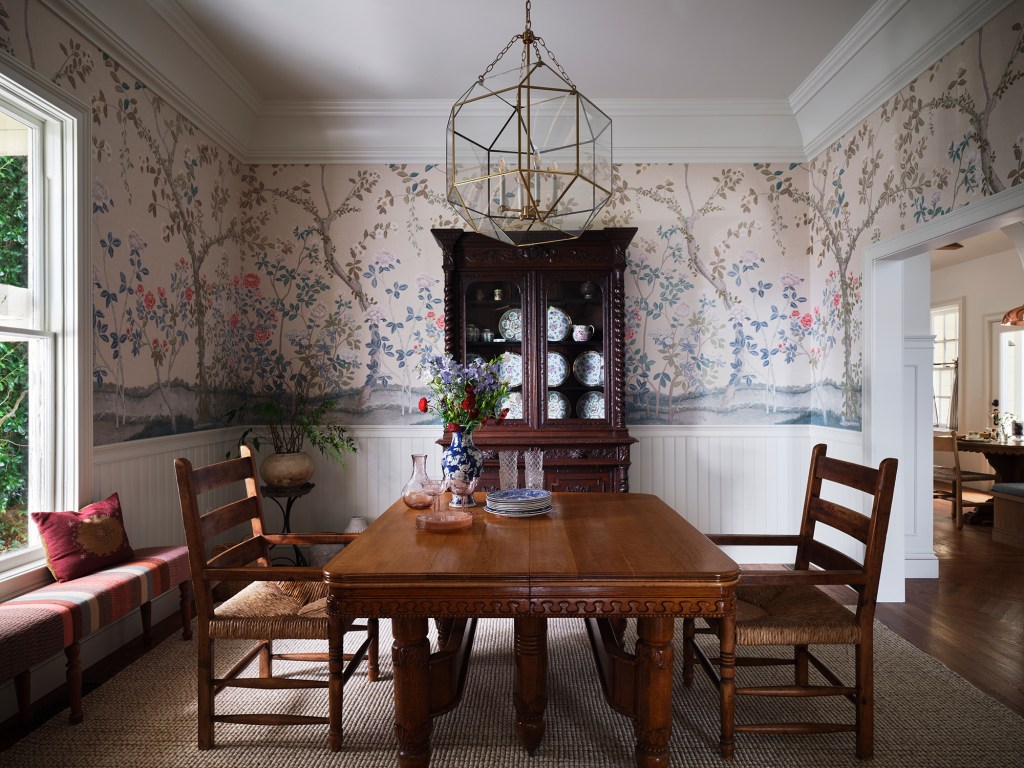 Dining Room in Mendocino Italianate House by Atelier Julienne