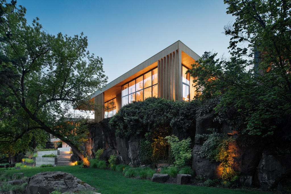 Exterior Riverfront Home by Hacker