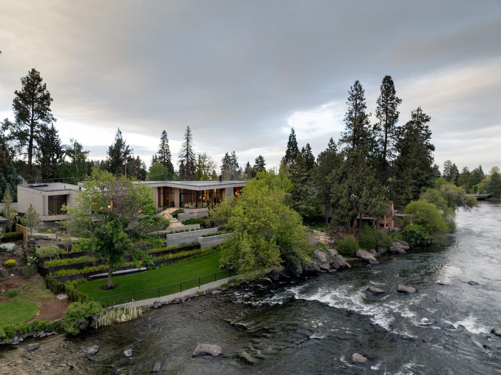 Exterior Riverfront Home by Hacker