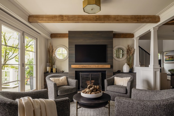 Living Room Seattle Nautical House by Dyna Builders