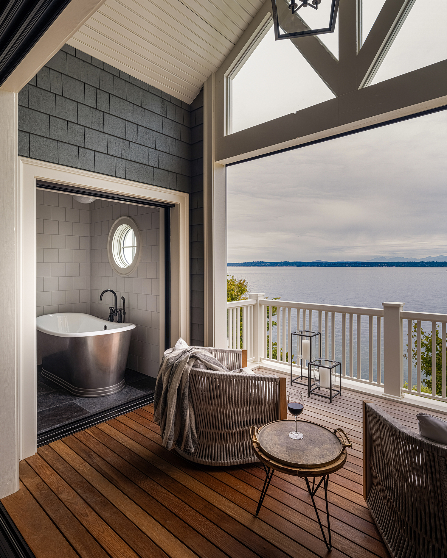 Top Deck Seattle Nautical House by Dyna Builders