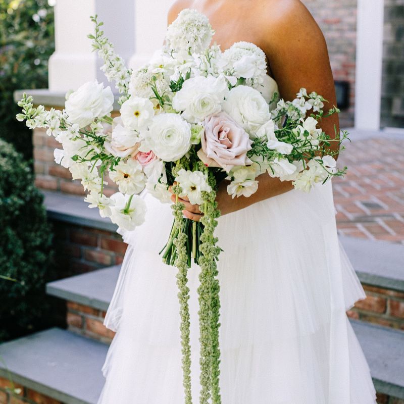 Bride Holding Green Amaranthus