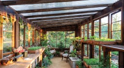 Greenhouse Interior Panorama