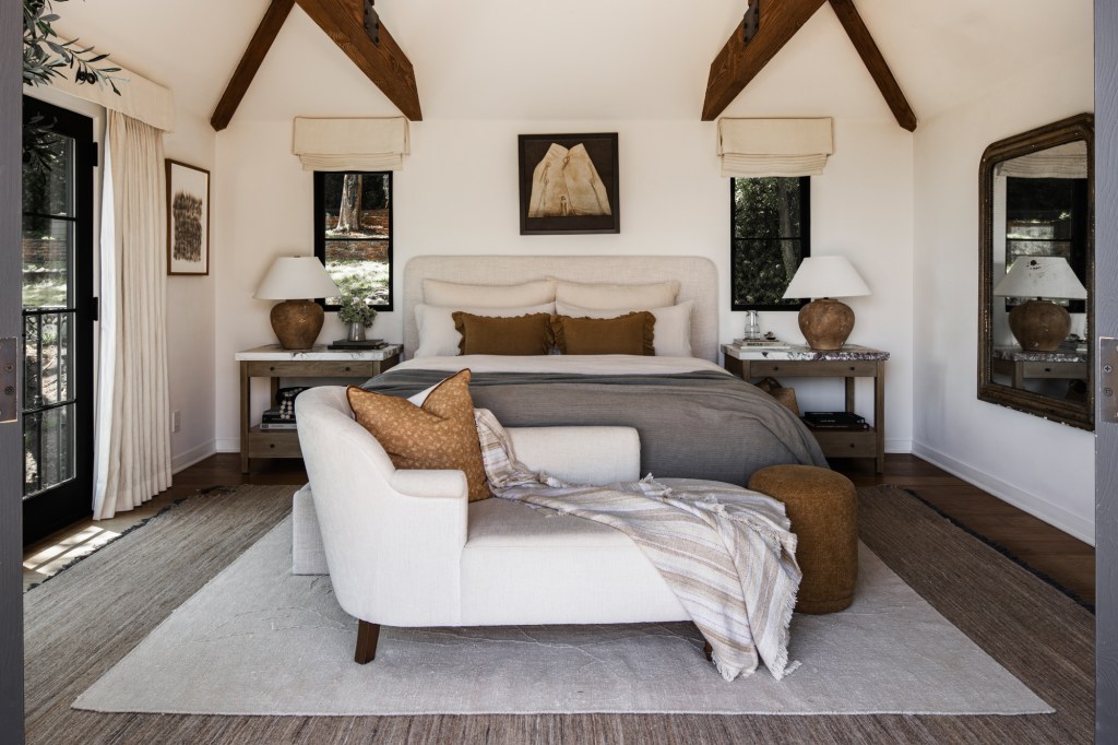 Primary bedroom at Julianne Hough's home