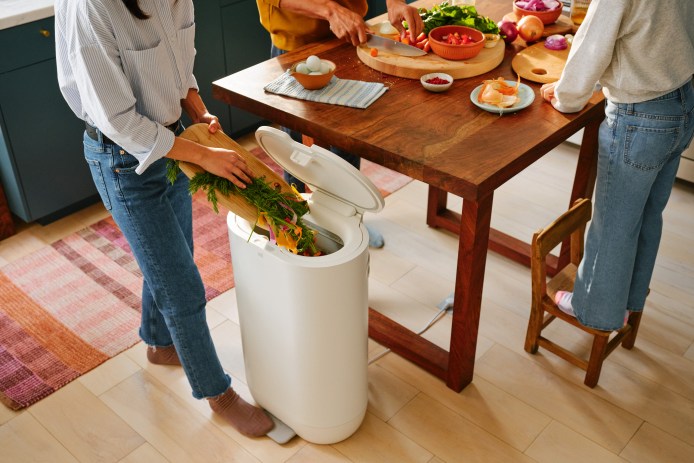 Mill Food Recycler Loading Food Scraps Lifestyle