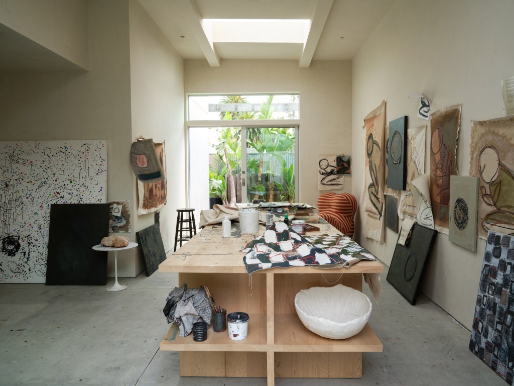 Art studio at Leanne Ford's Venice home