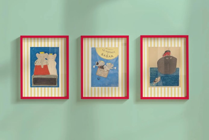 Babar-themed nursery prints