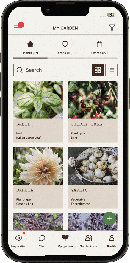Gardenize Home Screen