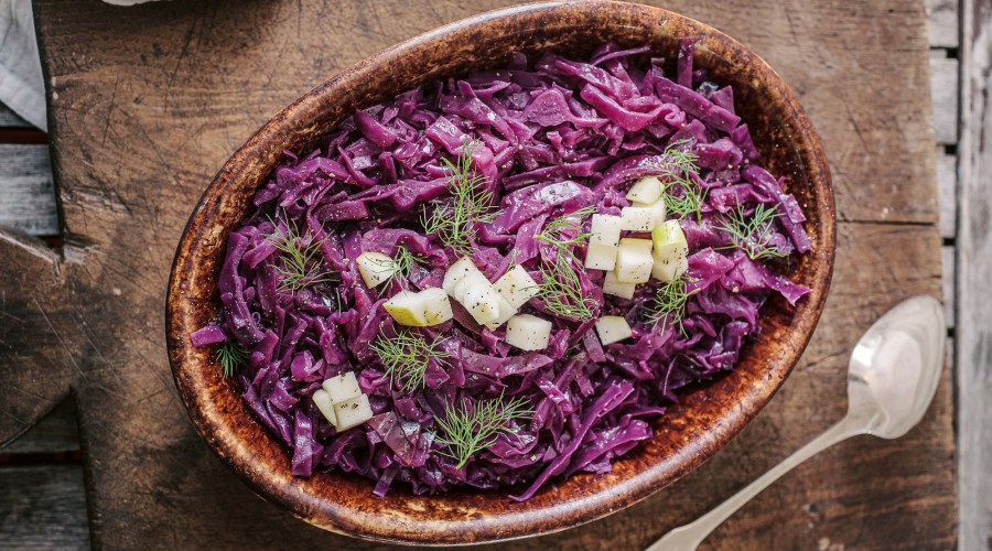 Miso-Braised Red Cabbage