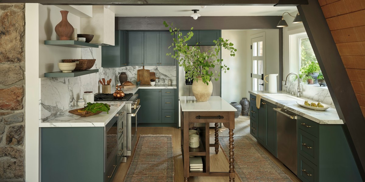 An A-Frame Kitchen Goes from Cramped and Outdated to Roomy and Timeless