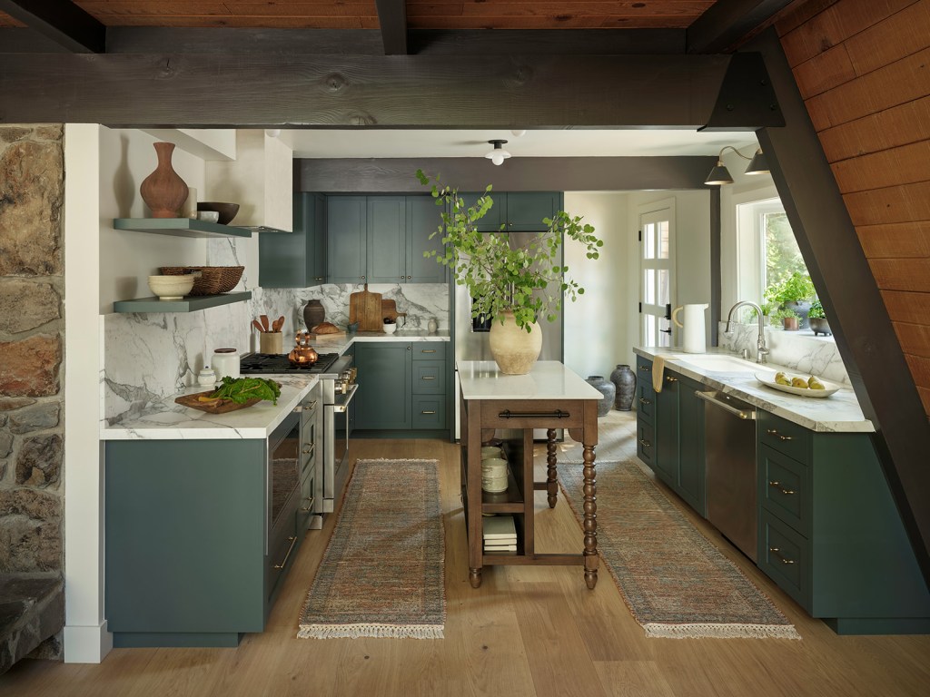 An A-Frame Kitchen Goes from Cramped and Outdated to Roomy and Timeless