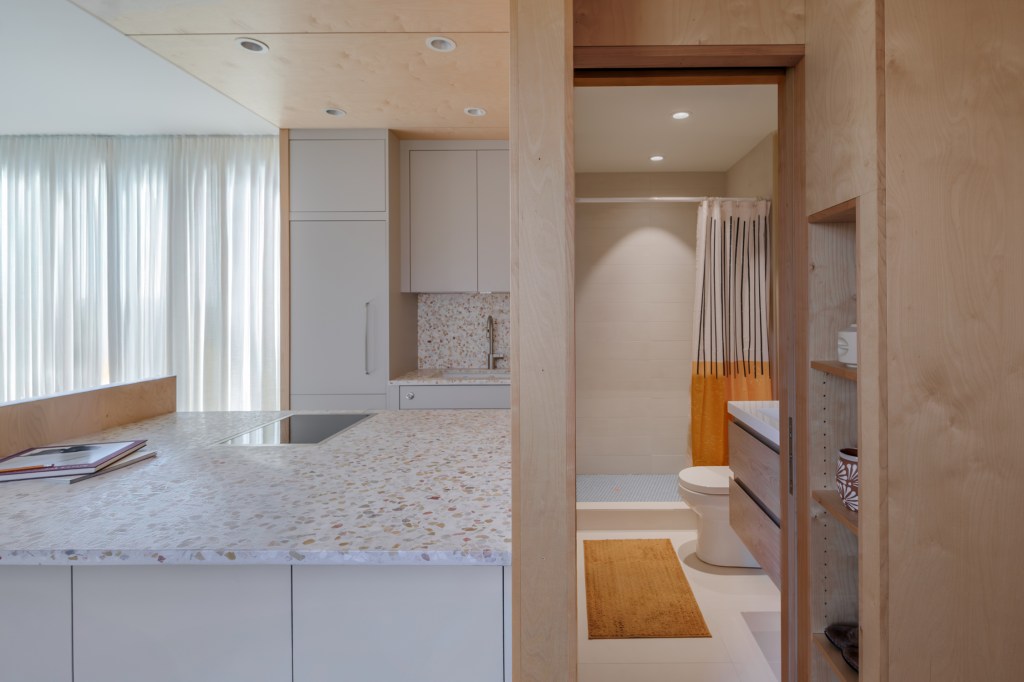 Bathroom in ADU by Flower Architecture