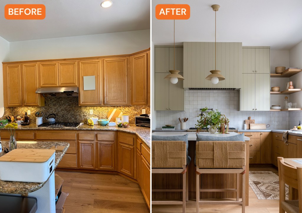 Cabinet Before and After in Carlsbad Kitchen by Solstice Interiors