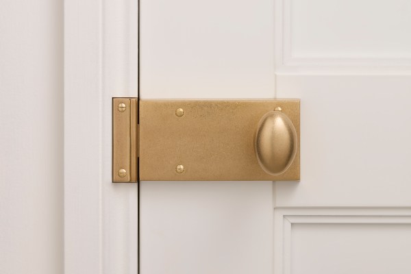 Rim Lock in Aged Brass