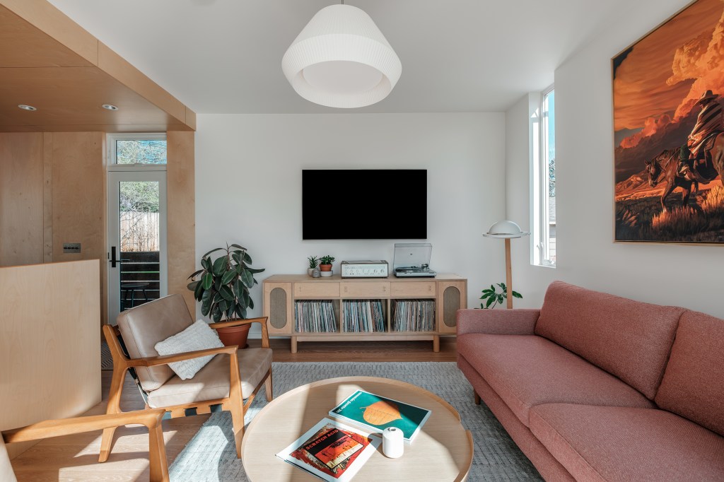 Living Room TV Stand ADU by Flower Architecture