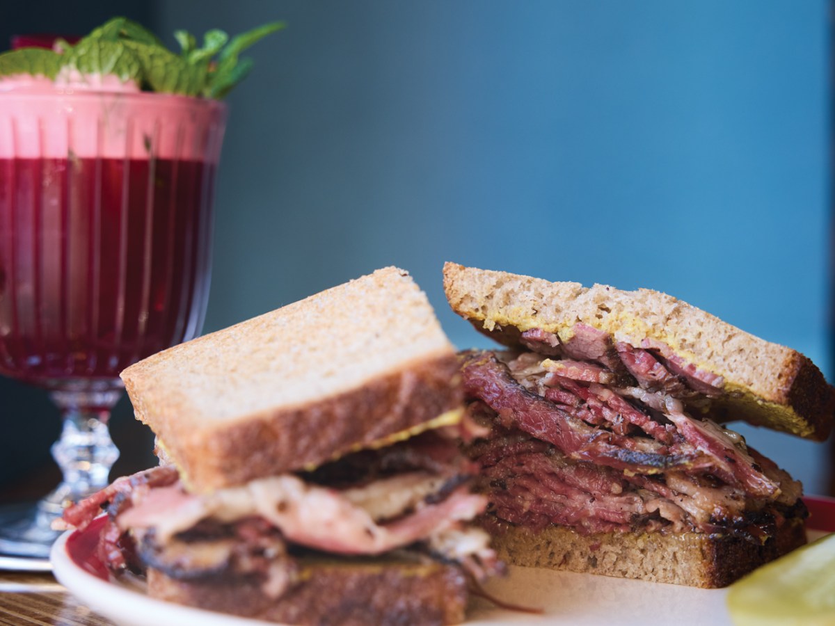 Super Mensch Sandwich and Drink