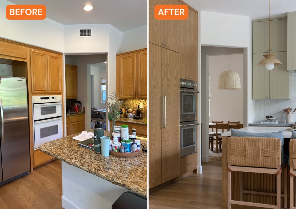 Pantry Before and After in Carlsbad Kitchen by Solstice Interiors