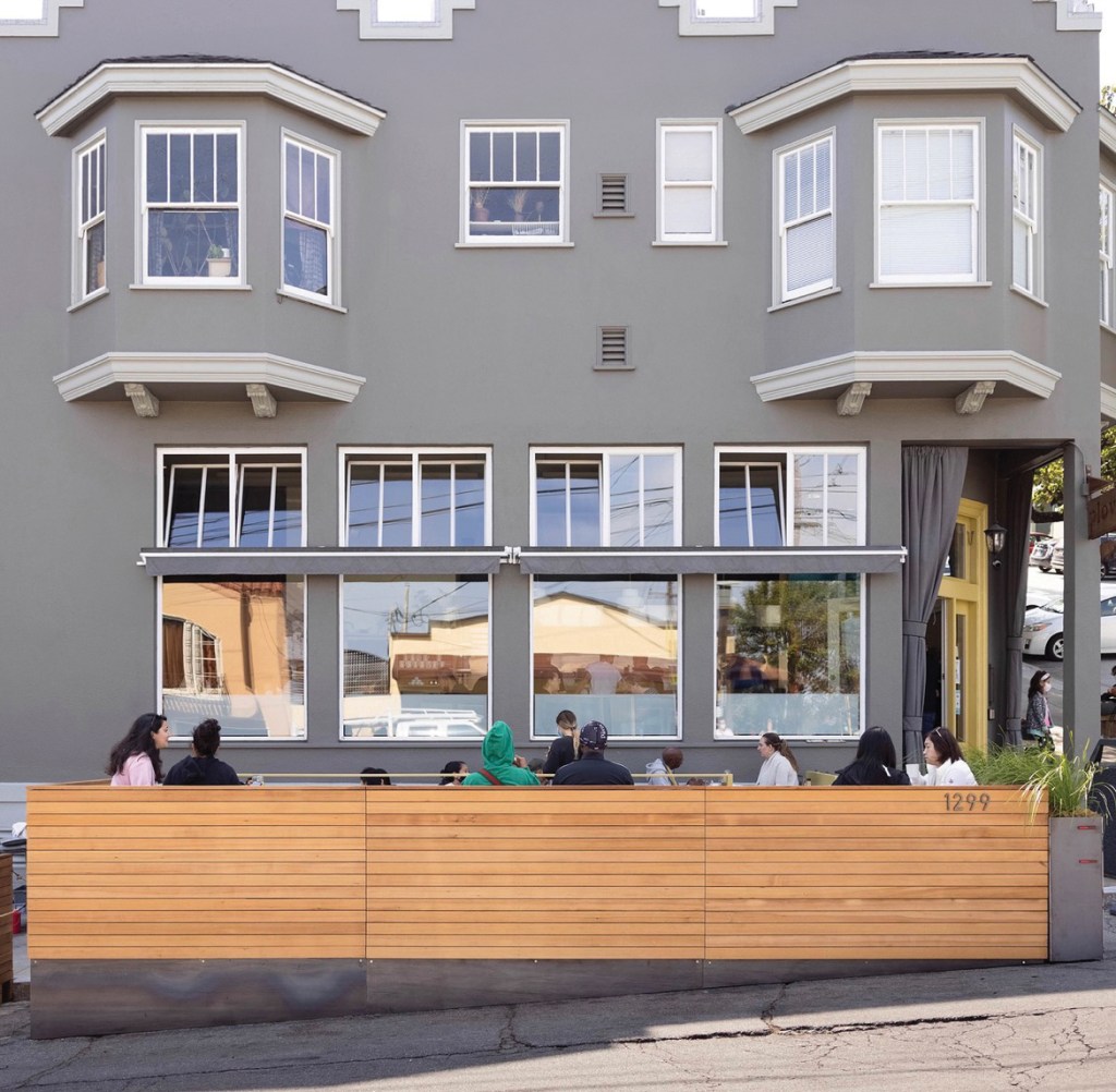 The exterior seating at Plow in San Francisco