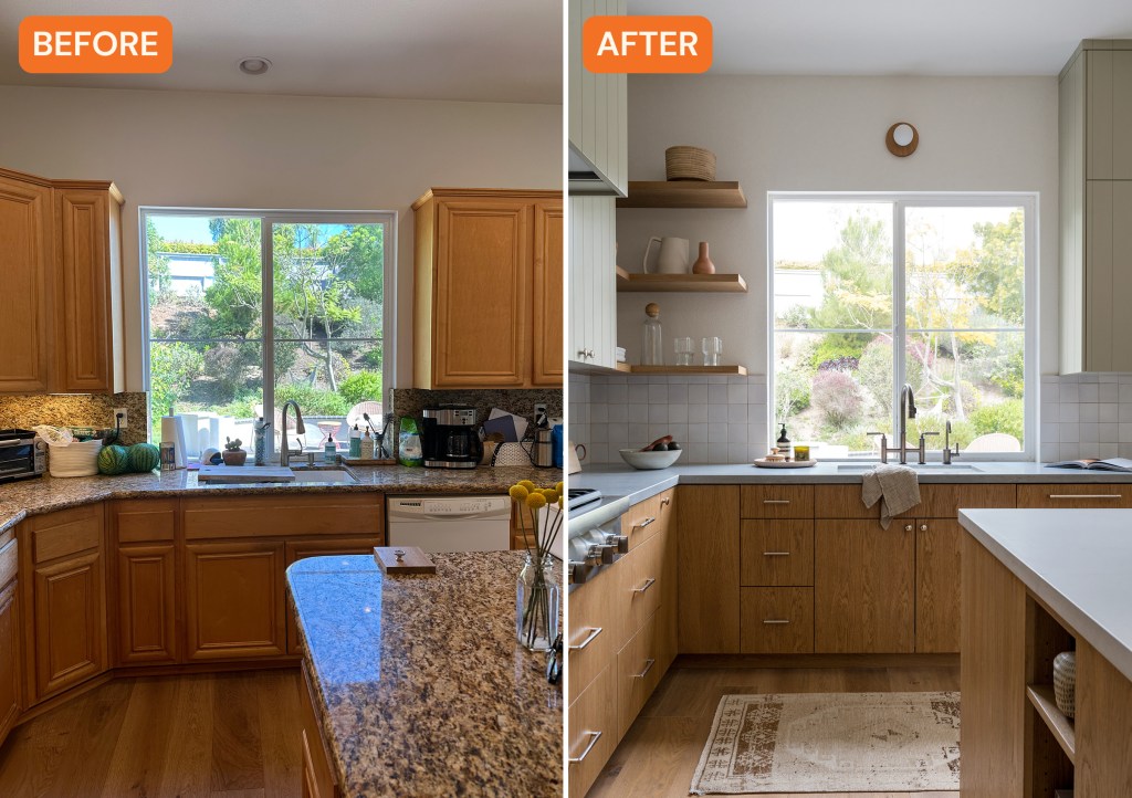 Sink Before and After in Carlsbad Kitchen by Solstice Interiors