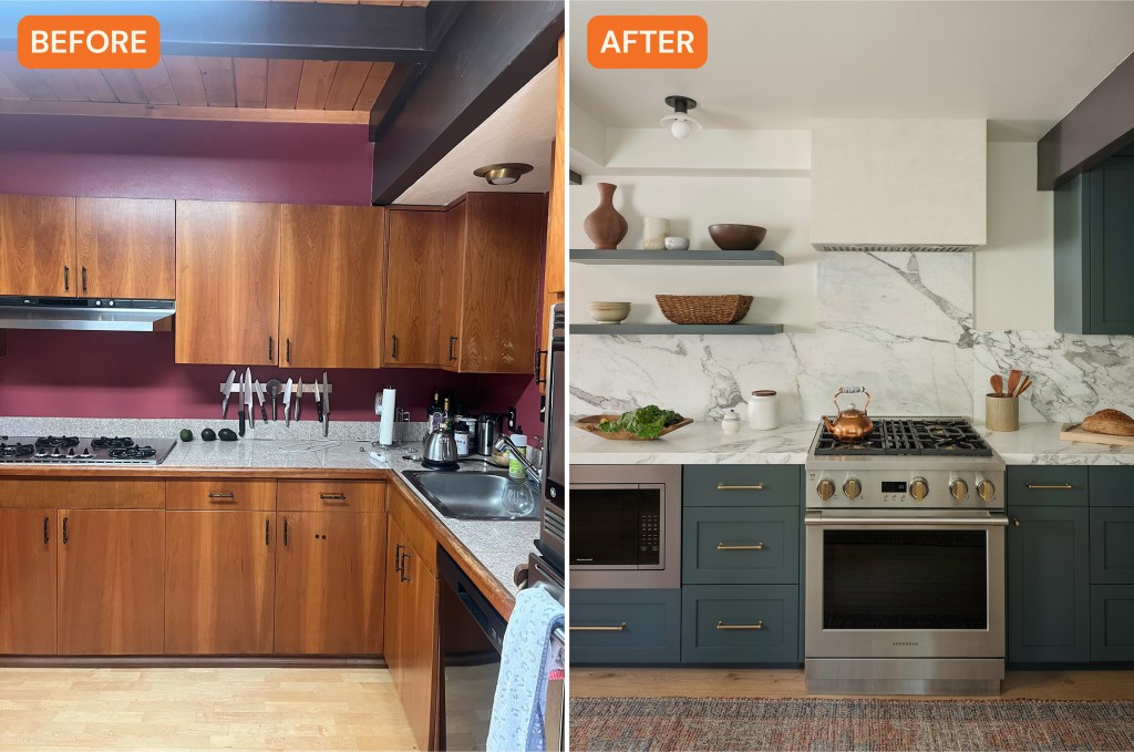 Stove Before and After A-Frame Kitchen by Andrea Lackie