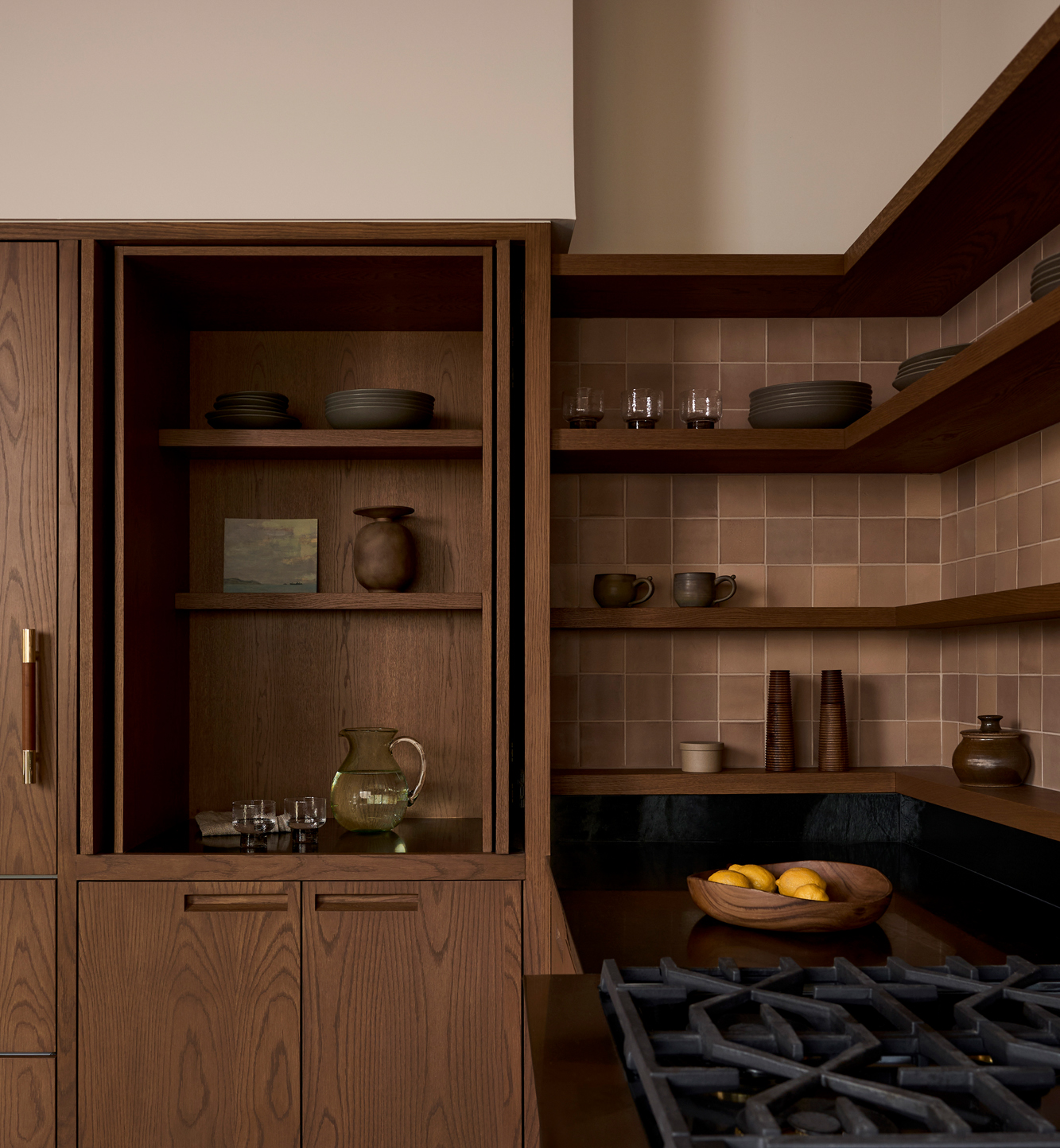 Sun Valley Yond Interiors Kitchen Tile Shelving Detail