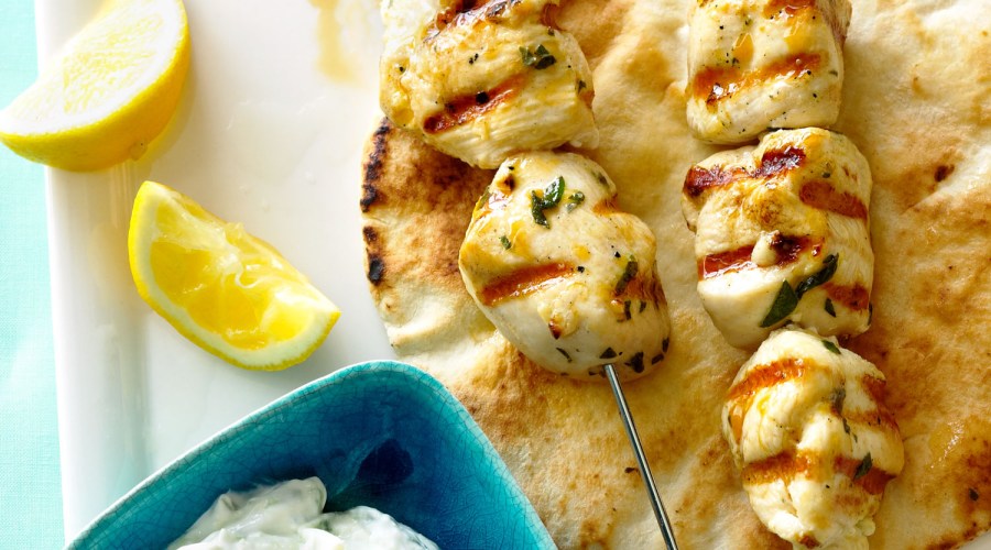 Chicken Souvlaki with Tzatziki