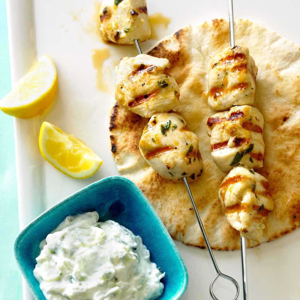 Chicken Souvlaki with Tzatziki