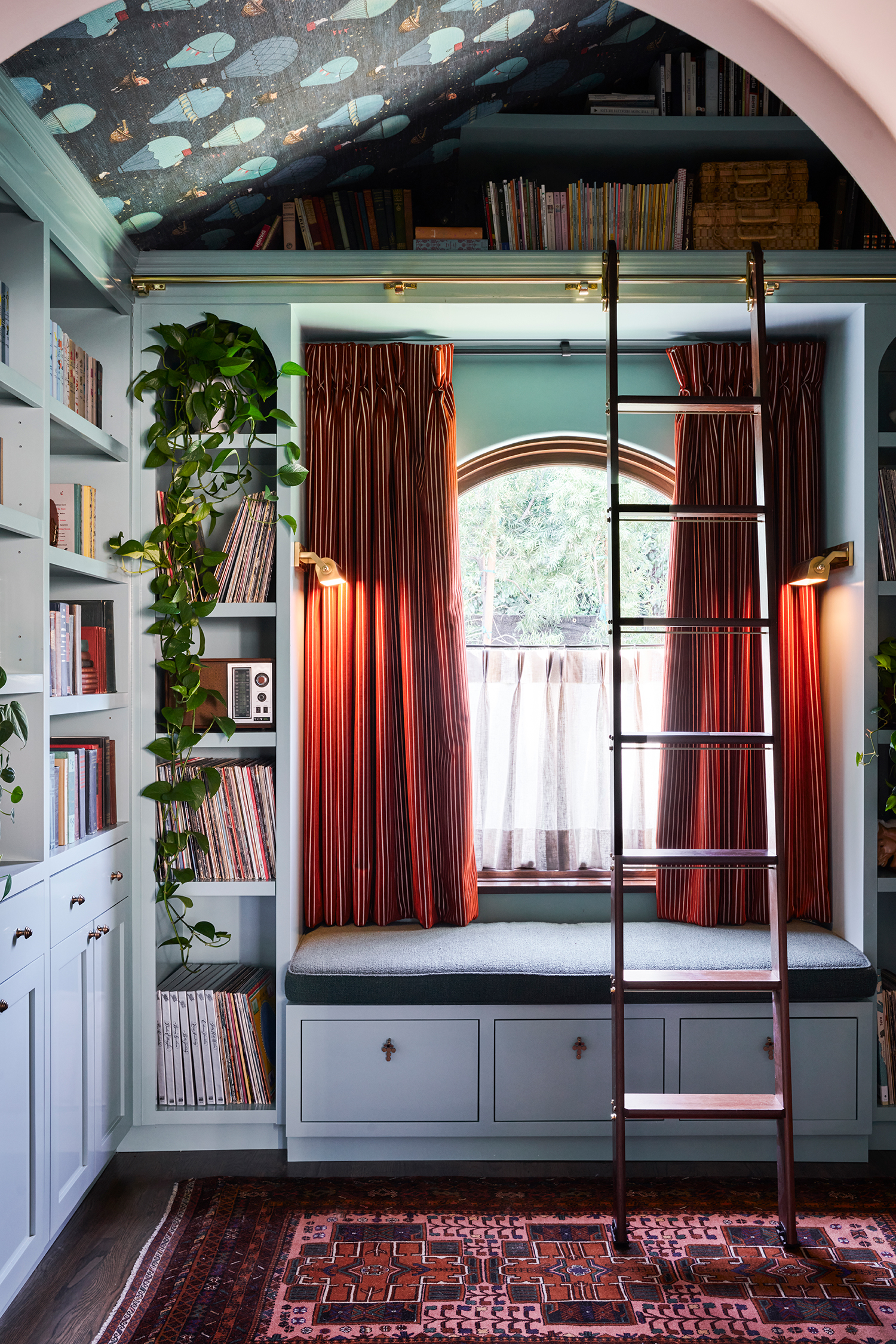 Library in Franklin Village Home by Arterberry Cooke