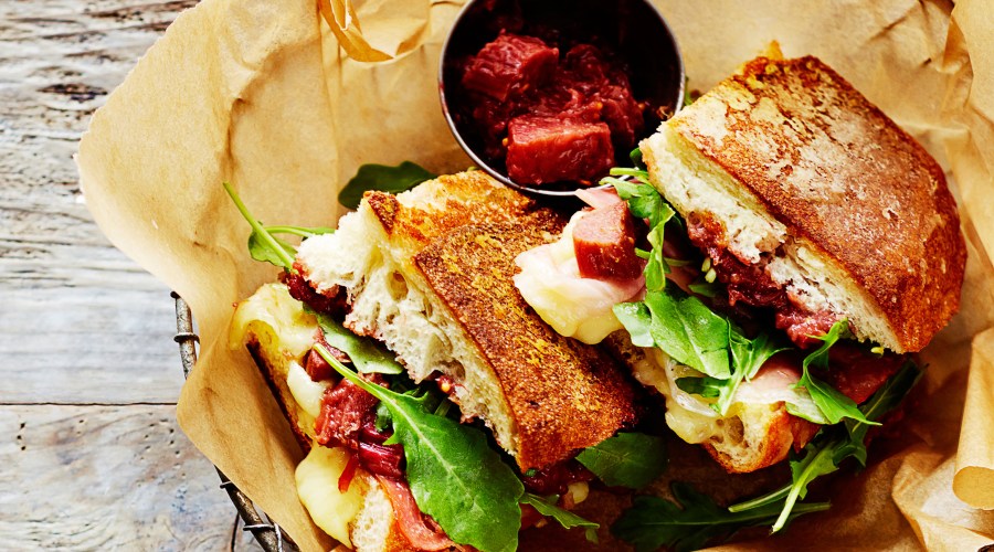 Prosciutto Panini with Rhubarb Relish