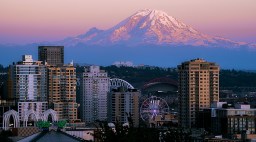Seattle Skyline Mt Rainier