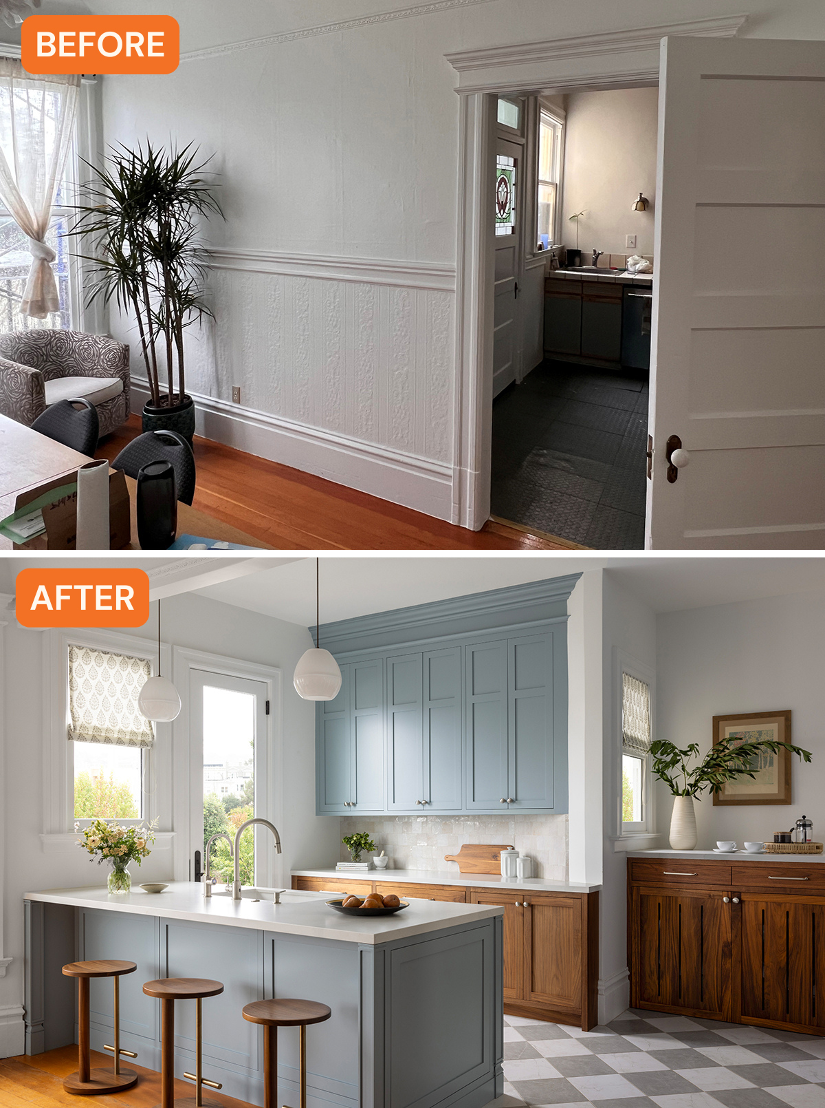 Before and After SF Kitchen Makeover by Front of House Design