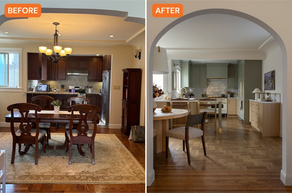Dining Kitchen Before and After SF Kitchen Makeover by Gina Rachelle Design