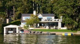 Exterior PNW Lake House by Philpotts Interiors