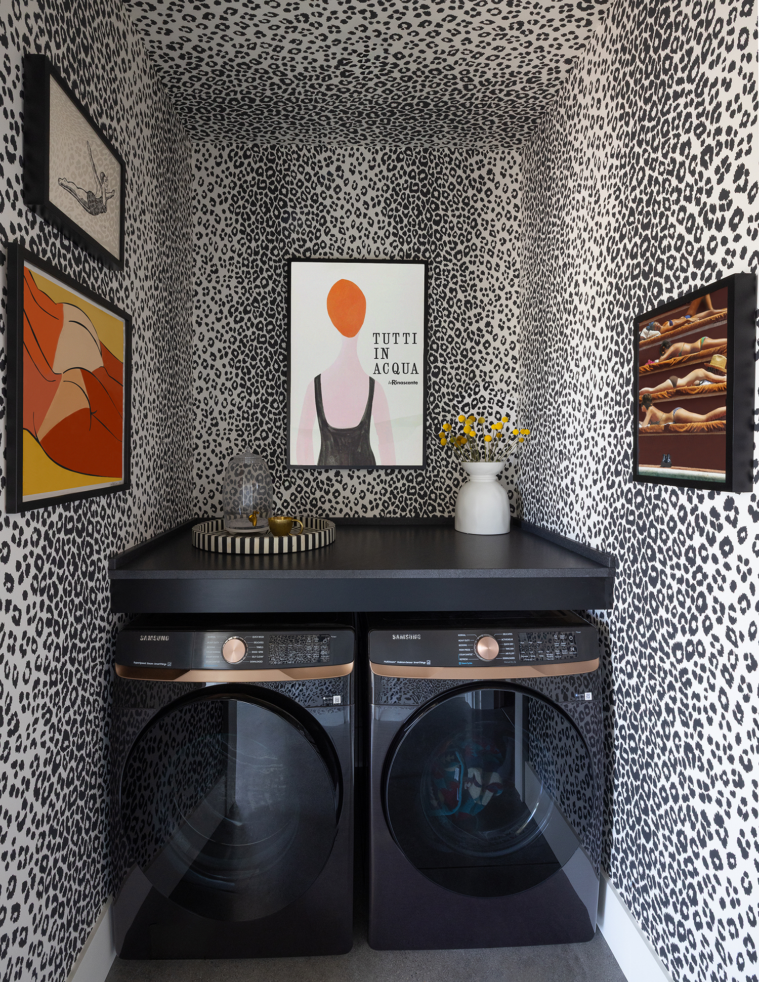 Laundry Room Pool House ADU by Anne Holbrook Interior Design