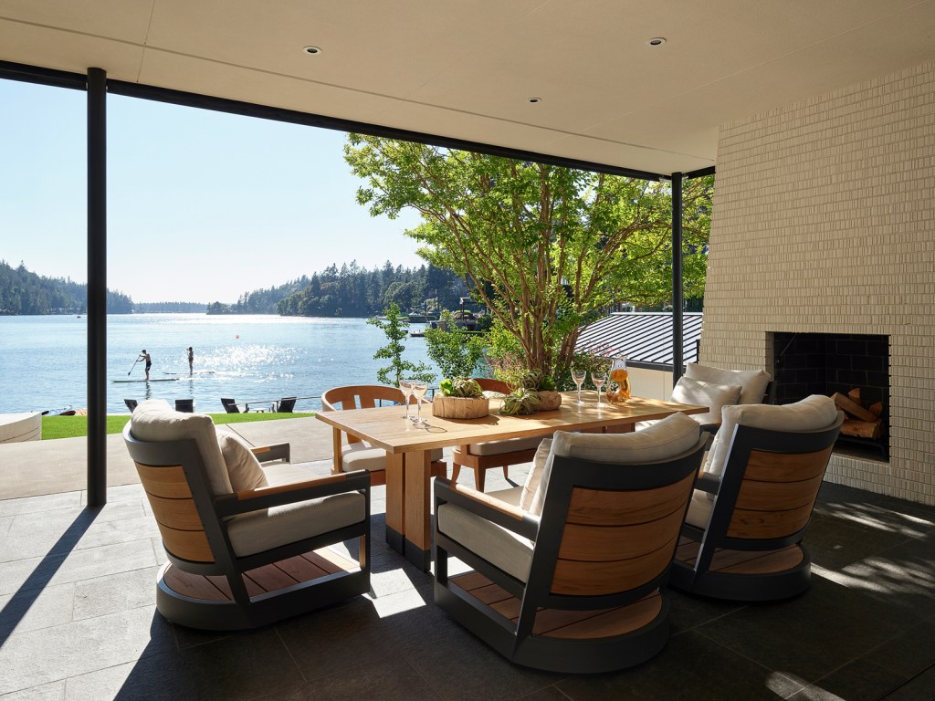 Patio PNW Lake House by Philpotts Interiors
