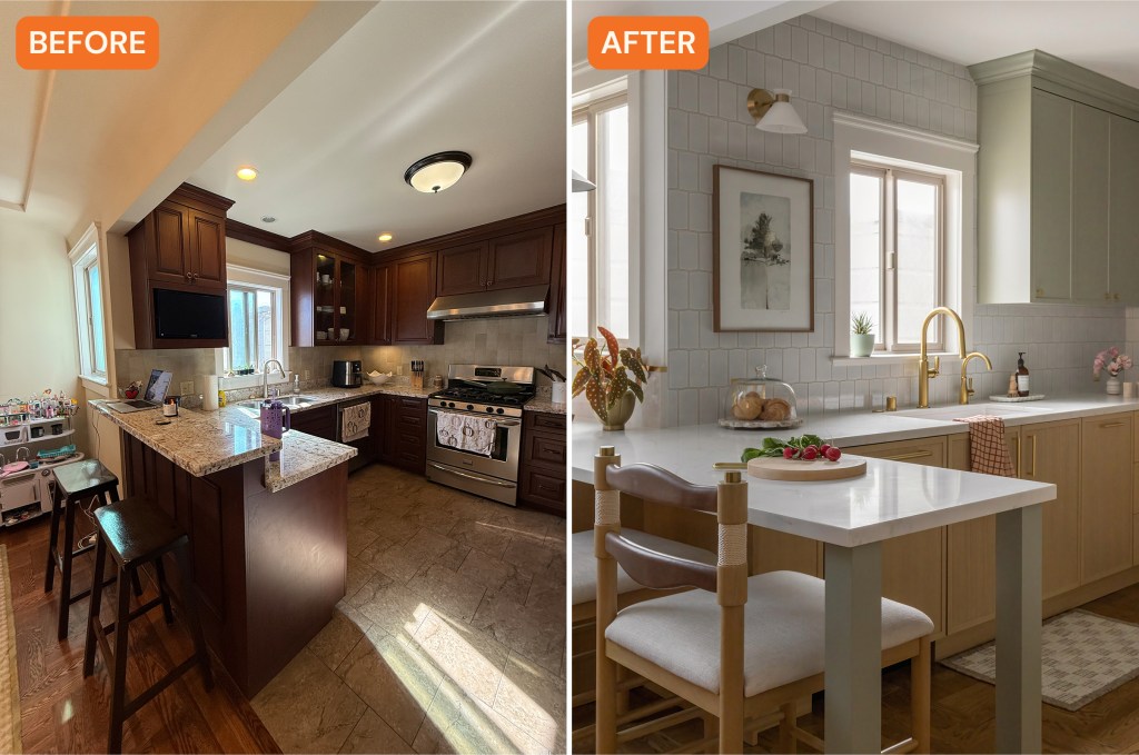 Peninsula Before and After SF Kitchen Makeover by Gina Rachelle Design
