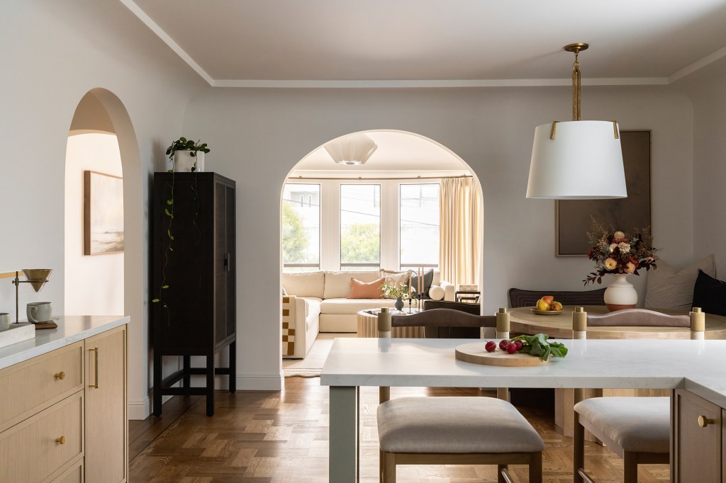 Peninsula Dining Area SF Kitchen Makeover by Gina Rachelle Design