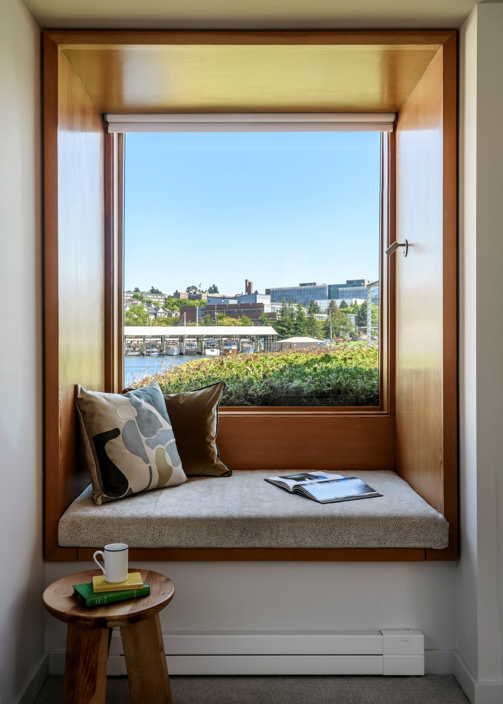Reading Nook Seattle Floating Home by Dyna Builders