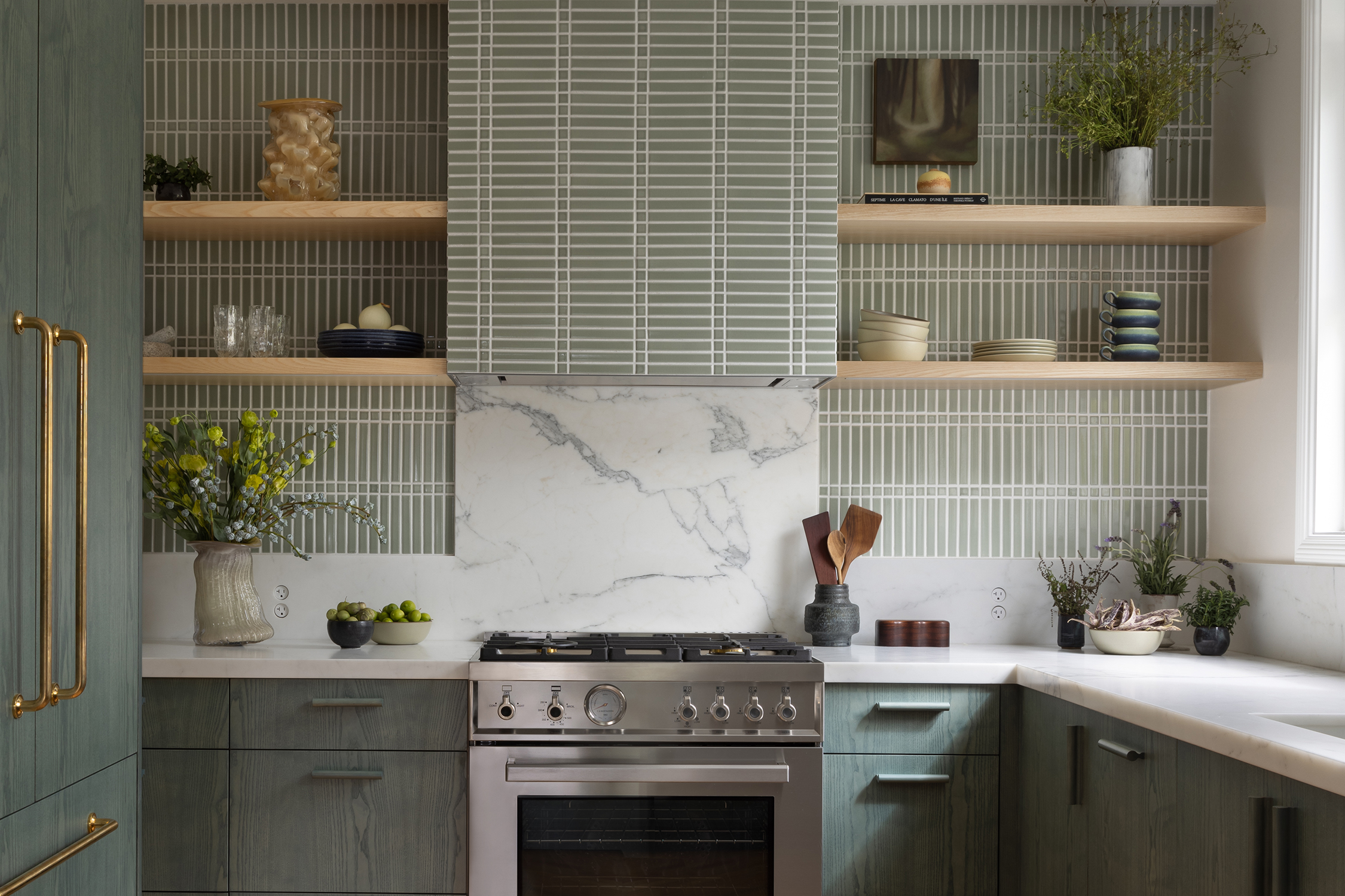 Inside a Kitchen Makeover That Proves Green Really Is a Neutral