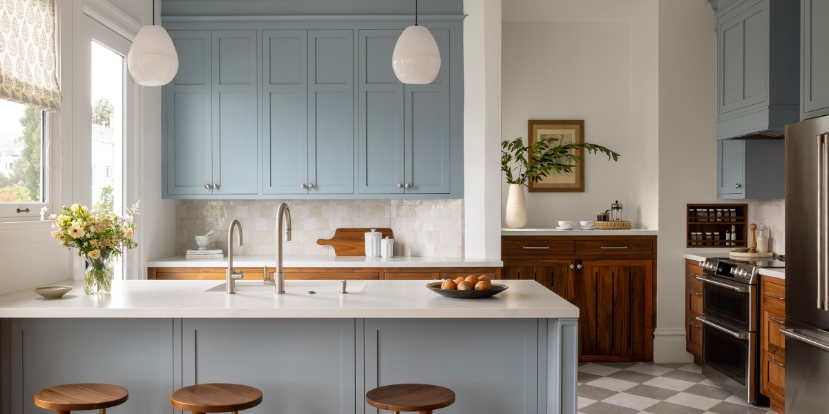 An Ugly, Non-Working Chimney in This Kitchen Couldn’t Be Removed—Here’s the Clever Way It Was Disguised