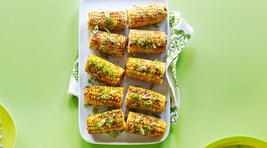 Spicy Hoisin Sesame Glazed Corn
