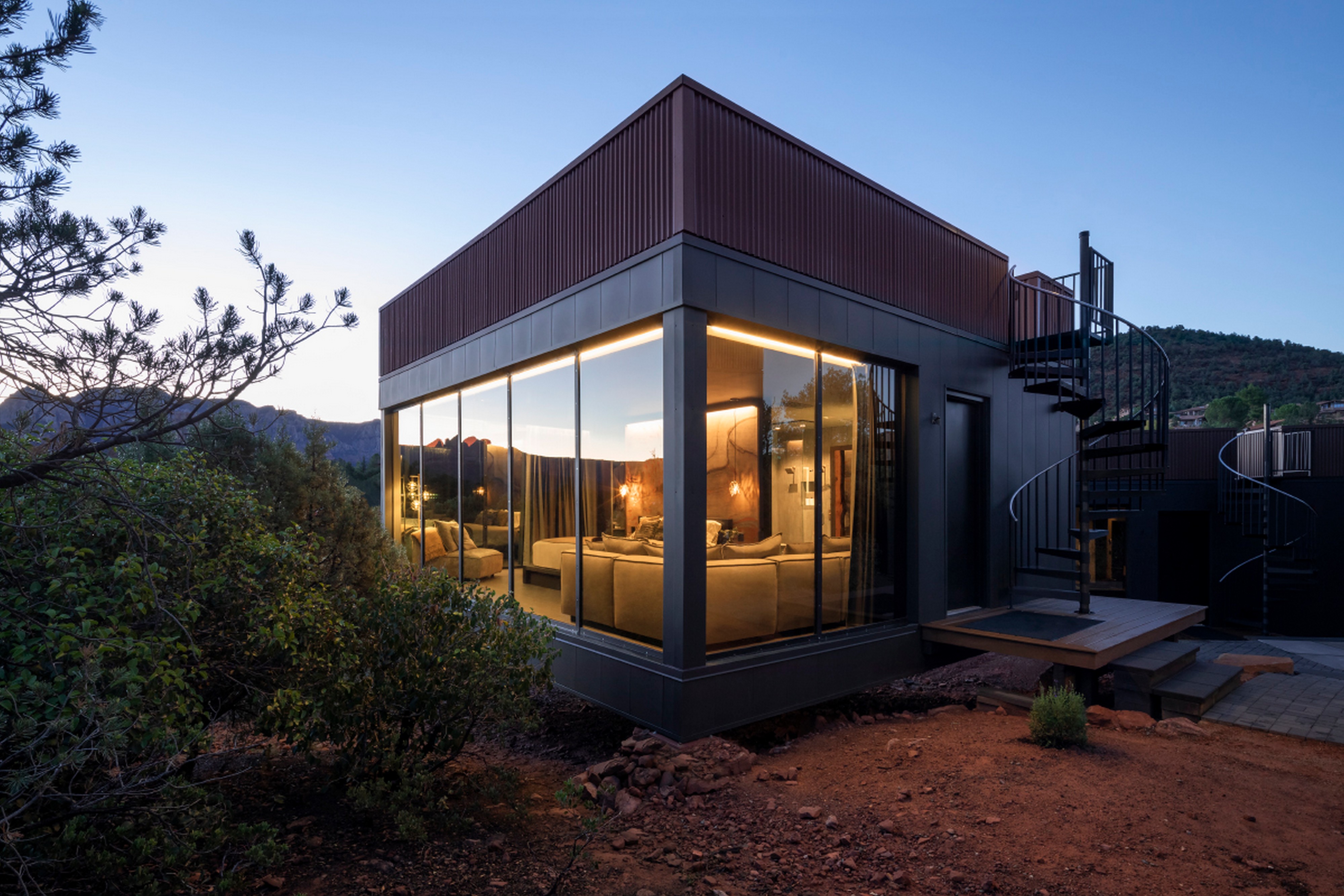 ambiente-atrium-exterior-at-dawn