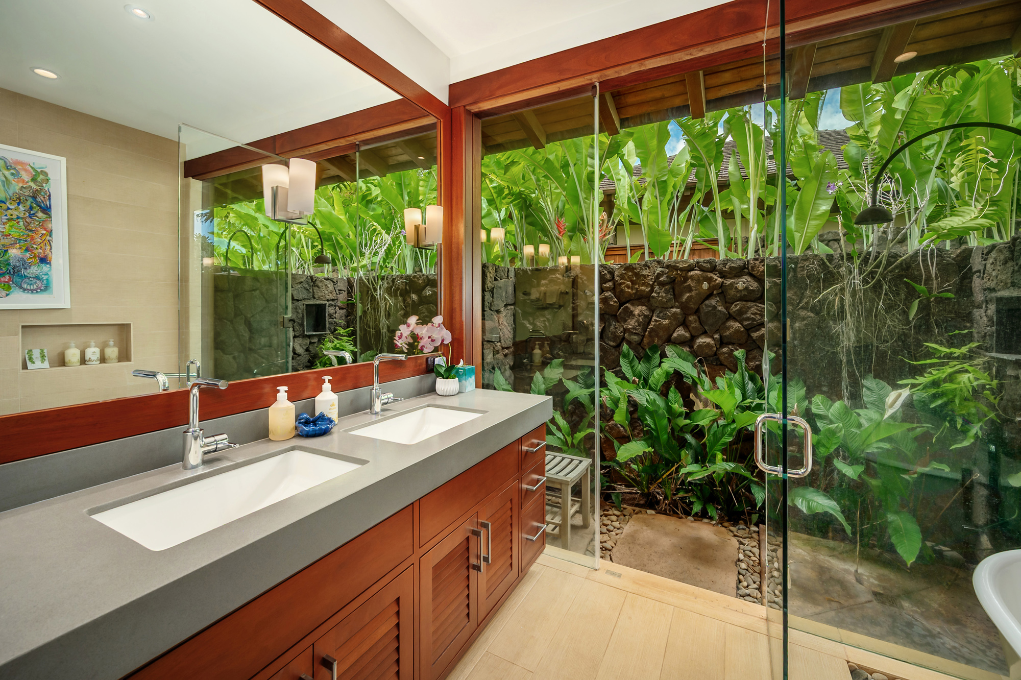 bathroom-with-private-outdoor-lava-rock-shower